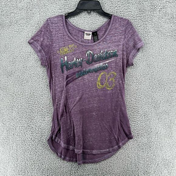 Harley-Davidson‎ Crewneck T-Shirt Women's Sz Medium - Picture 1 of 3